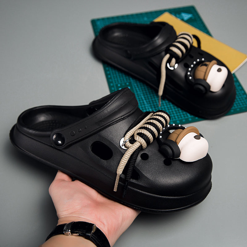 Men's DIY Headphone Dog Set Clogs: Unique Styling, Fun Underfoot