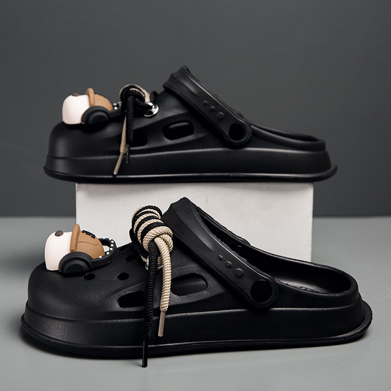 Men's DIY Headphone Dog Set Clogs: Unique Styling, Fun Underfoot