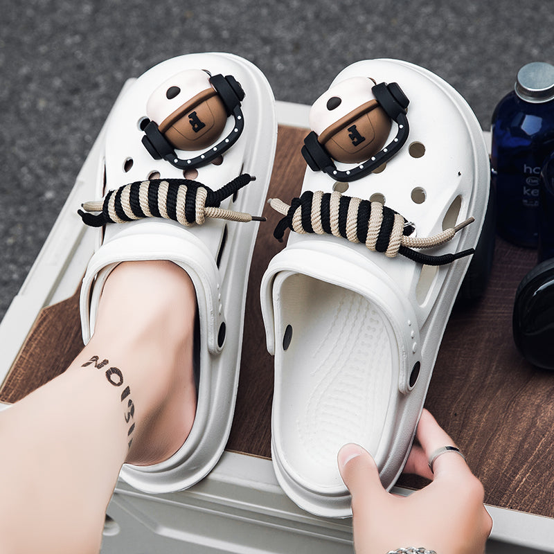 Men's DIY Headphone Dog Set Clogs: Unique Styling, Fun Underfoot