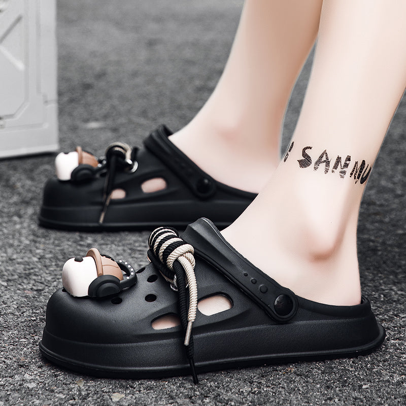 Men's DIY Headphone Dog Set Clogs: Unique Styling, Fun Underfoot