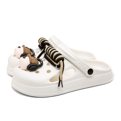 Men's DIY Headphone Dog Set Clogs: Unique Styling, Fun Underfoot