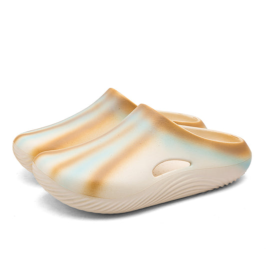 DIY shoe flower earphones dog shoes men's non-slip clogs beach beach slip-on design